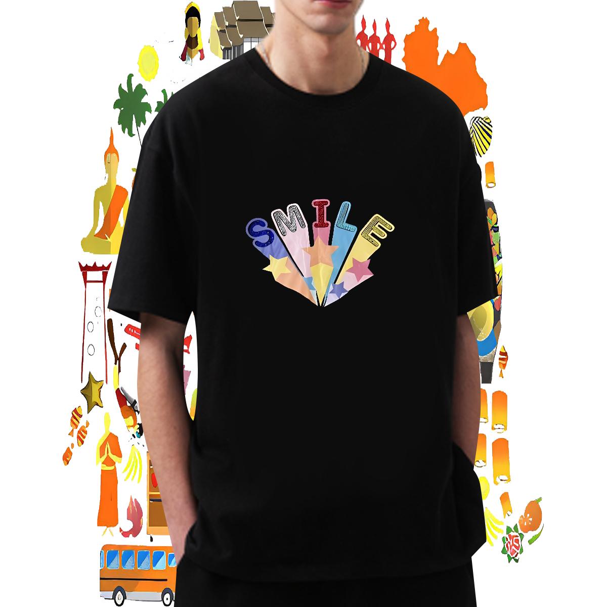 2024 New Man T Shirts Custom Print Plus Size Men Tees Daily Outfit 180g Cotton Soft Wear