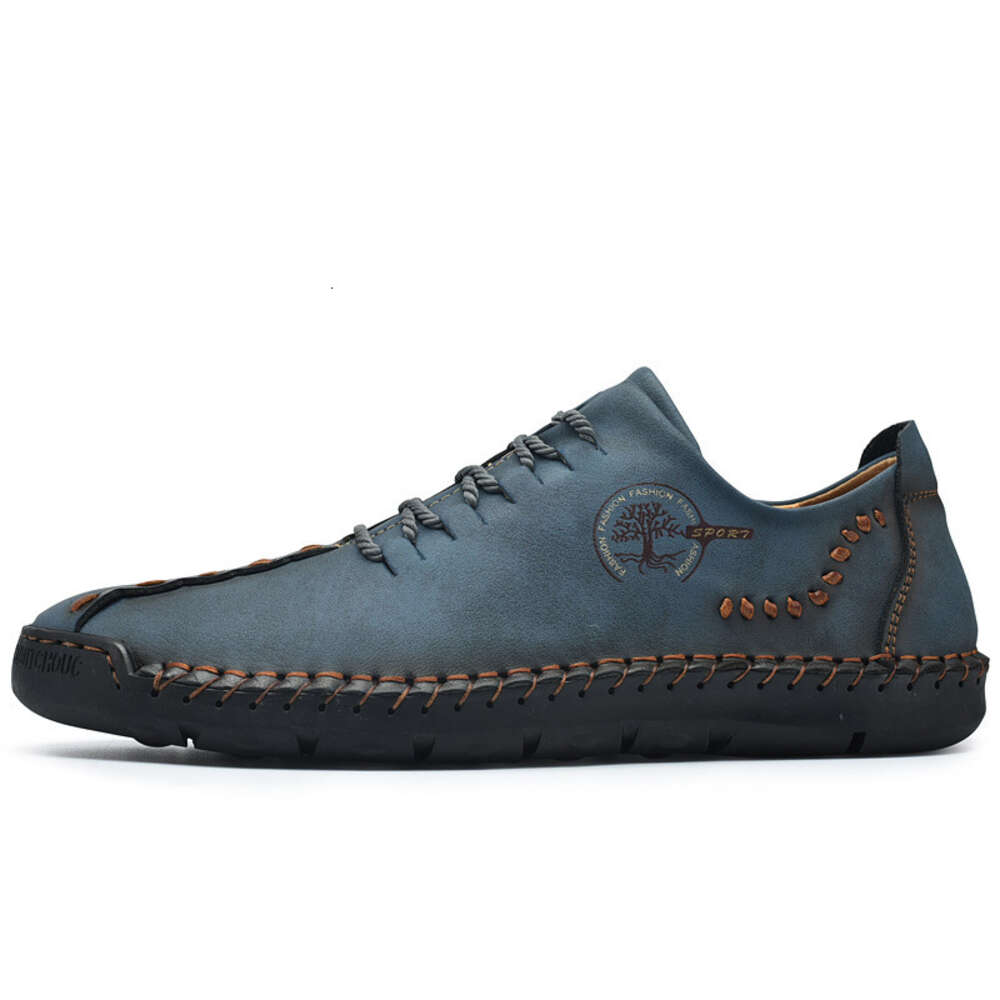 Ddmysports Australian New Casual Leather Shoes Men S Fashion Andsewn Lace Up Large Size Breathable Lazy OUTDOOR