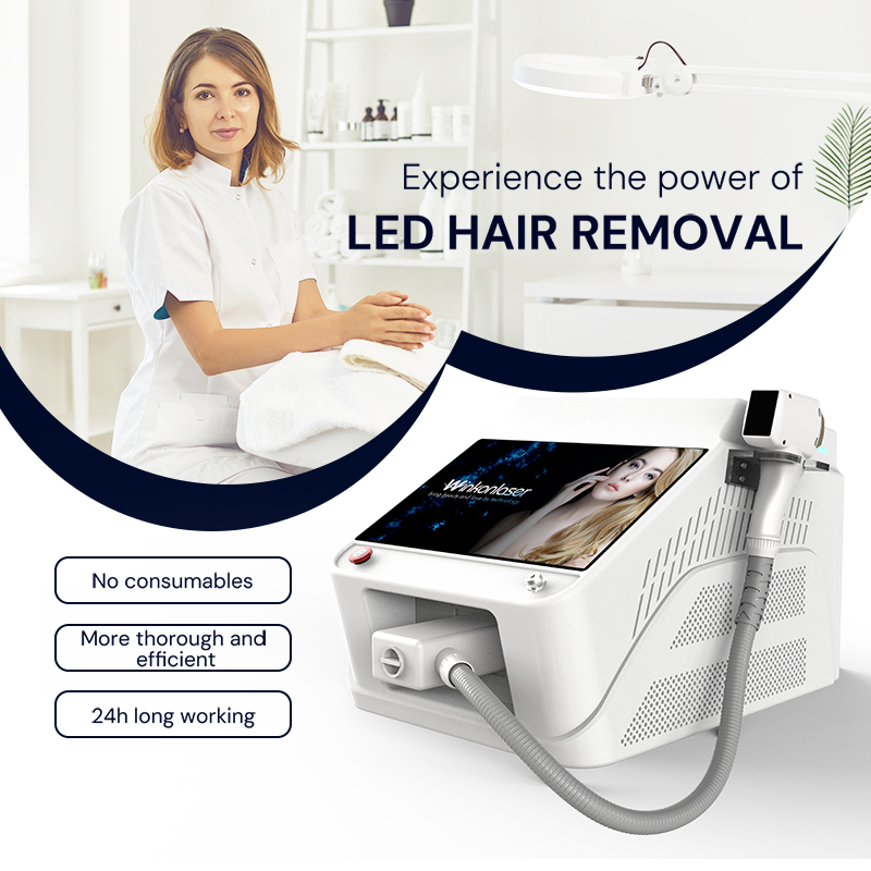 LED hair removal machine fast removes hairs with 650nm~1300nm wave scope good effect with 1 handle