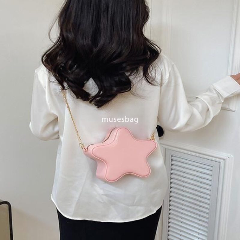 Star Bag Cute Cartoon Bag New Bag Women's Crossbody Bag Fashion Chain Bag Girl Heart Shoulder Bag Mini Small Bag Advanced Portable Bag