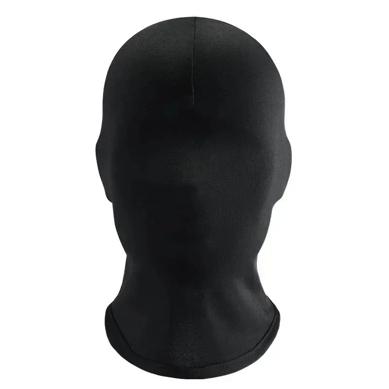 Black Full Face No Hole Cover Hat Women Men simulate Cs Balaclava Cap Sun Uv Protection Bike Motorcycle MultiHole Ski Mask 240528
