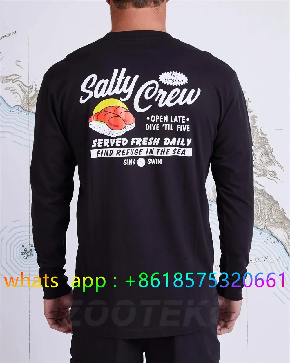 Fishing Wear Mens Crewneck Shirt Print Camisa De Pesca Fishing Long Sleeve Uv Protection T-shirt Performance Angling Clothing 240520