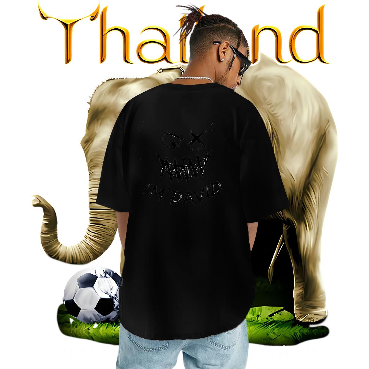 Classic Men T Shirts Cartoon Print Couples T Shirts Daily Wear Cotton O Neck Short Sleeves Soft Wear