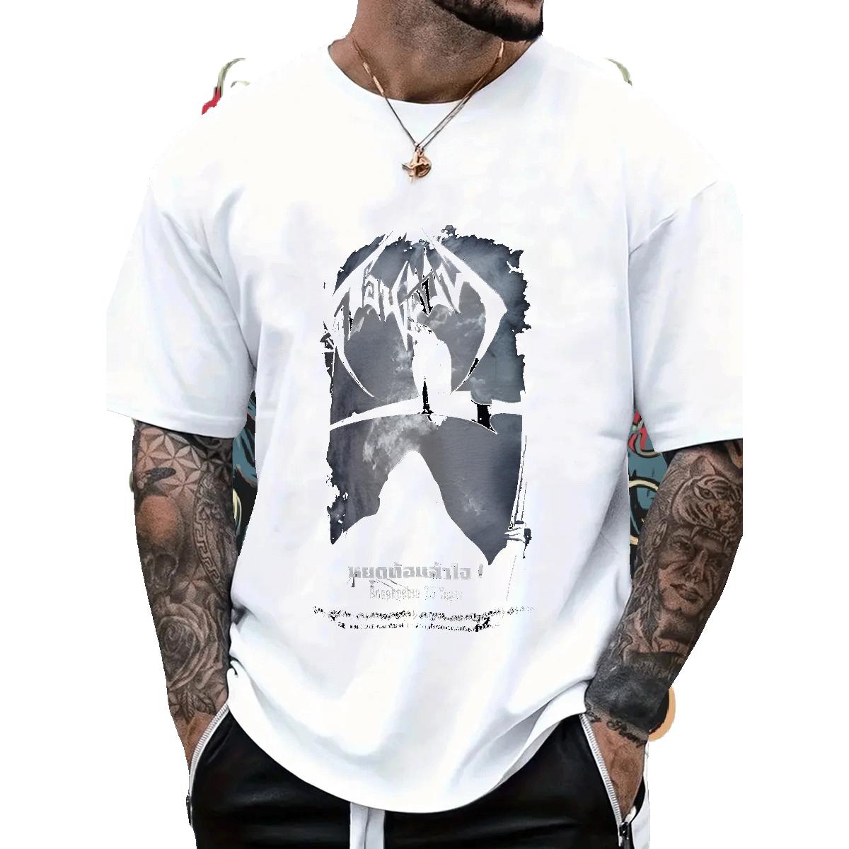 2024 Summer Men T Shirts Customized Men Tshirts Hip Hop Breathable Crew Neck Cotton Brand Tops Tees