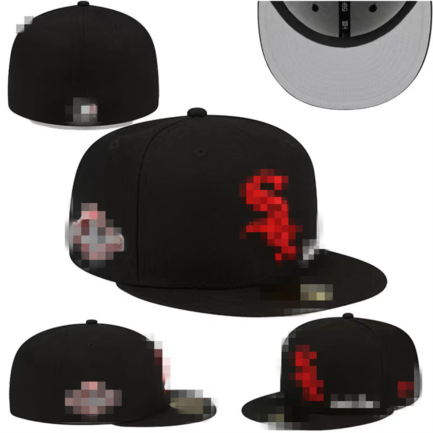 Adult Fitted hats all hat cotton Designer Adjustable Embroidery basketball Flat Caps Outdoor Sports cap J-6