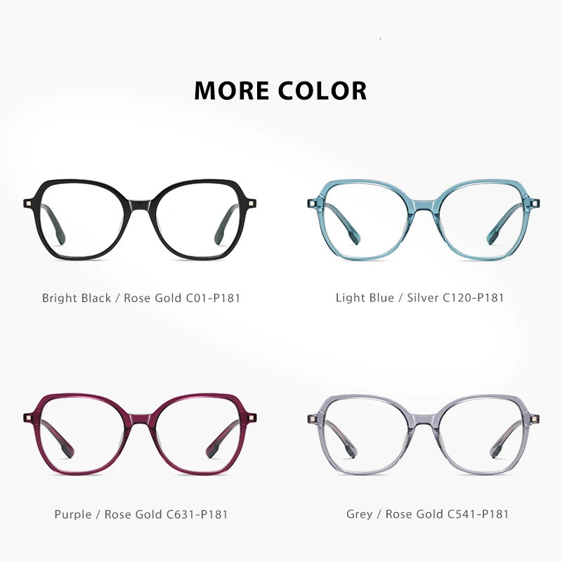 Gmei Optical Women Stylish Acetate Blue Light Blocking Computer Glasses Without Degrees Female Square Eyeglasses Frame BJ9225 240530
