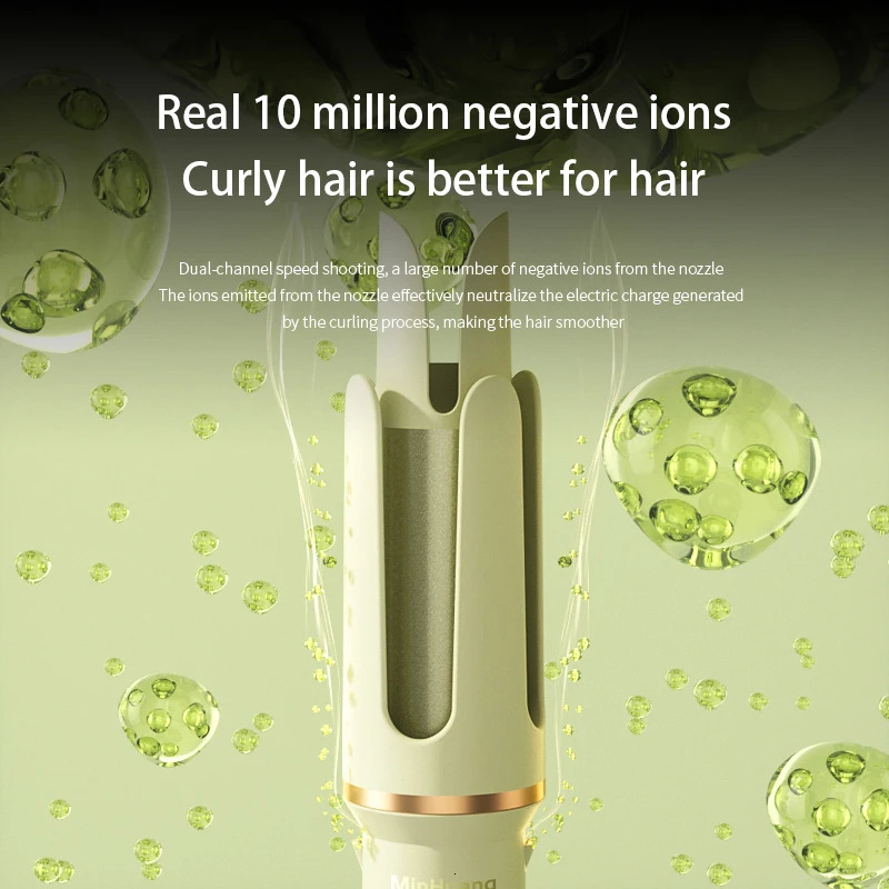 MinHuang Automatic Curling Iron 32 mm Big Roll Anion Ceramic Hair Curler 4-Speed Adjustable Fast Heating Fashion Styling Tools 240530