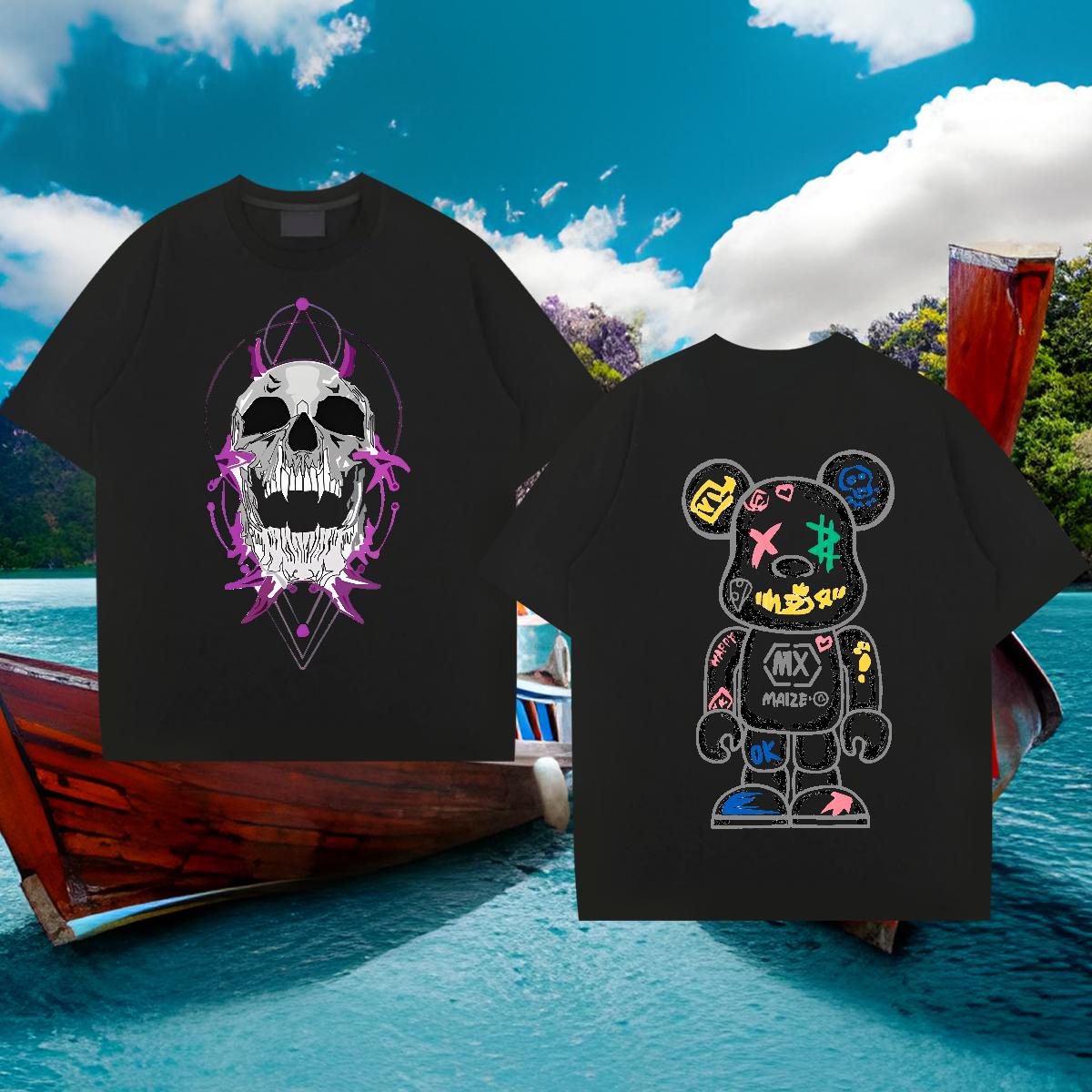 Classic T-Shirts for Men Oversized S-3XL Men Tops Tees Daily Wear Cotton Breathable Short Sleeve Loose Fit Tops Tees