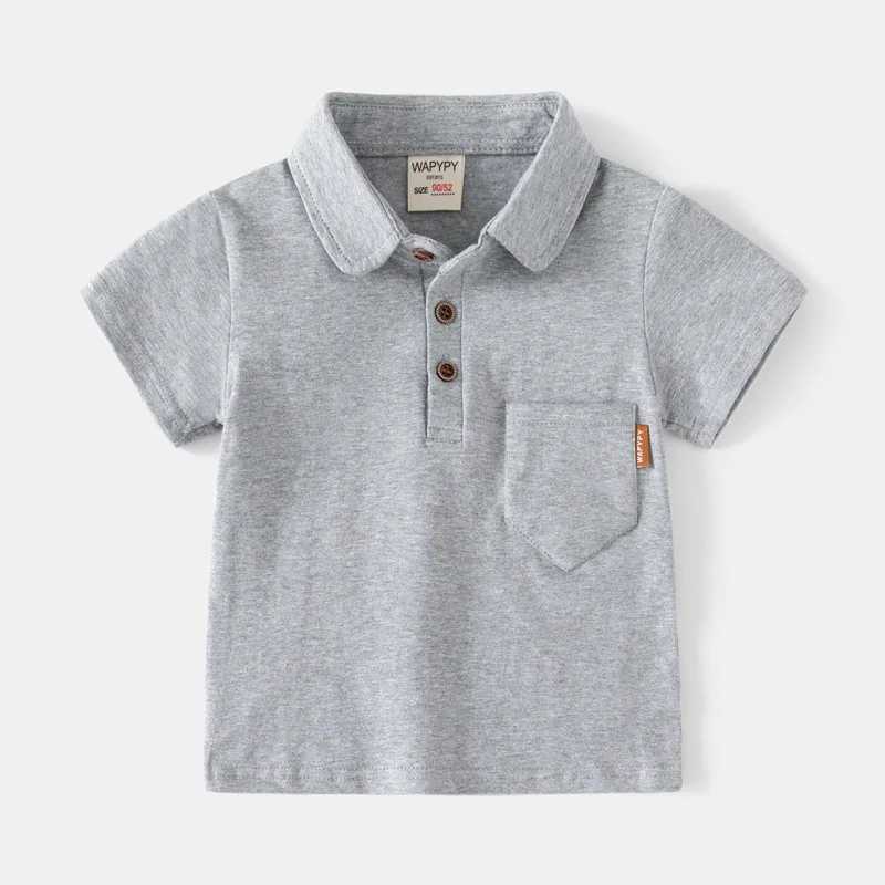 Polos Polos Summer boys T-shirt boys seven polo shirts solid color T-shirt boys top WX5.29