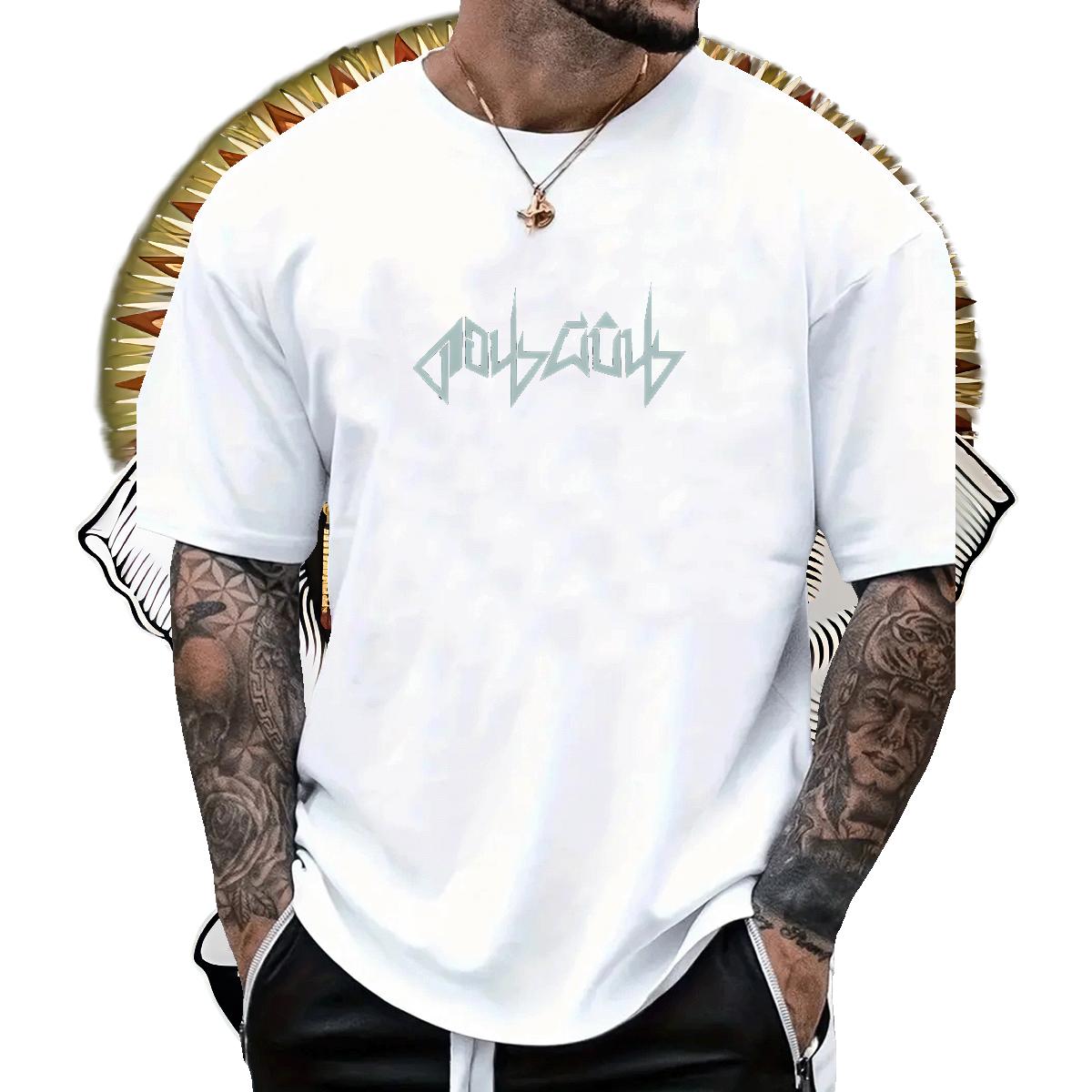 New T-Shirts for Men Plus Size Cartoon Tshirts Home Outdoor Cotton Breathable 5A Wear