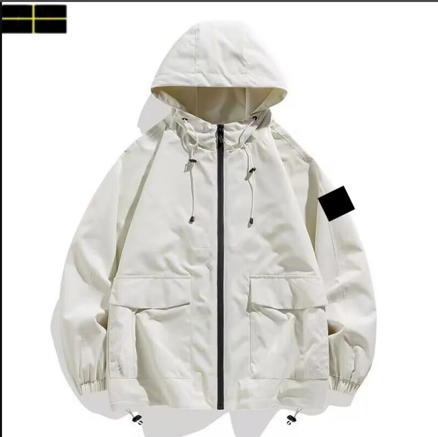 stone jacket Casual men's jacket, jacket, hat, luxury designer jacket, high-quality jacket, autumn fashion outdoor hooded jacket, windproof jacket a53