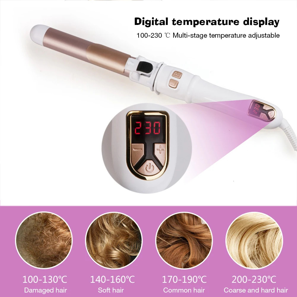 28/32mm Hair Curler Automatic Electric Hair Curler Curls Fast Heating Plastic Handle Prevent Winding for Hair Styling Appliances 240530