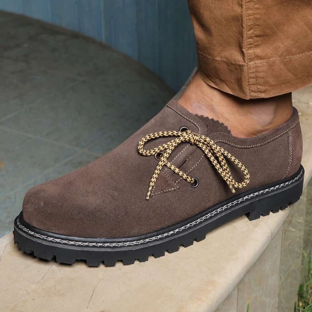 Ddmysports New Round Toe Low Heel Lace Up Men S Oversized Casual Shoes OUTDOOR