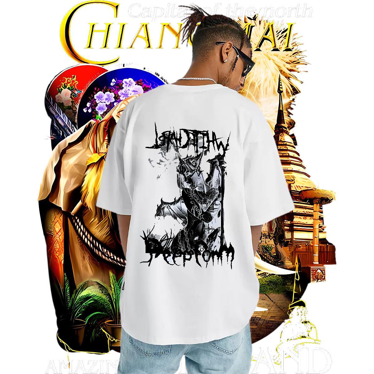 2024 T Shirts Men DIY Logo Tshirts Casual Daily Wear Breathable Short Sleeve Loose Fit Top Tees