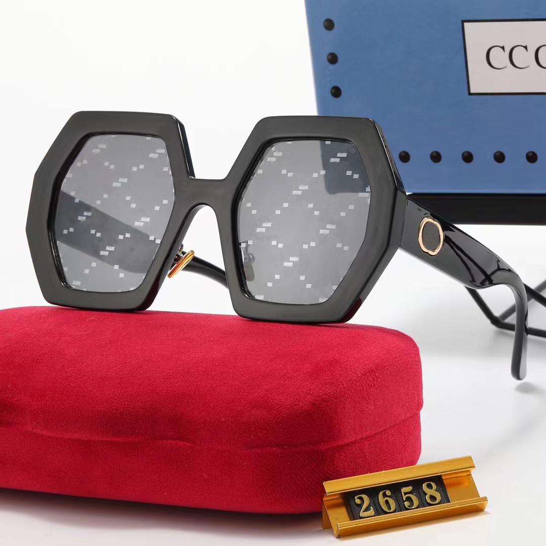 With Box Fashion Luxury Sunglasses Polaroid Lenses Designer Womens Mens Goggle senior Eyeglasses For Man Women Vintage Brand Frame Square Oversized Mix Color