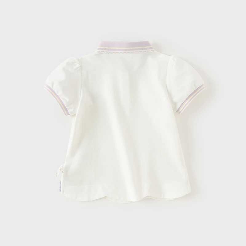 Polos Polos Dave Bella Childrens and Girls Summer Polo Shirt Short Seven Cotton Breathable T-shirt Casual Baby Boys Sweatshirt DB2240424 WX5.29