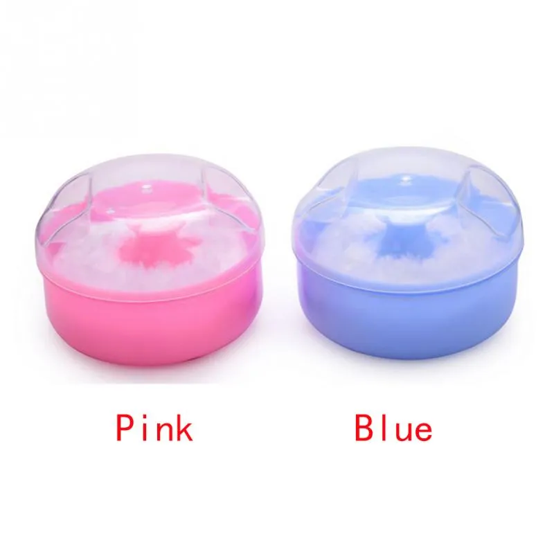 Portable Powder Puff Box Body Baby Face Talcum Powder Puff Sponge Infant Puff Box Container Case ZZ