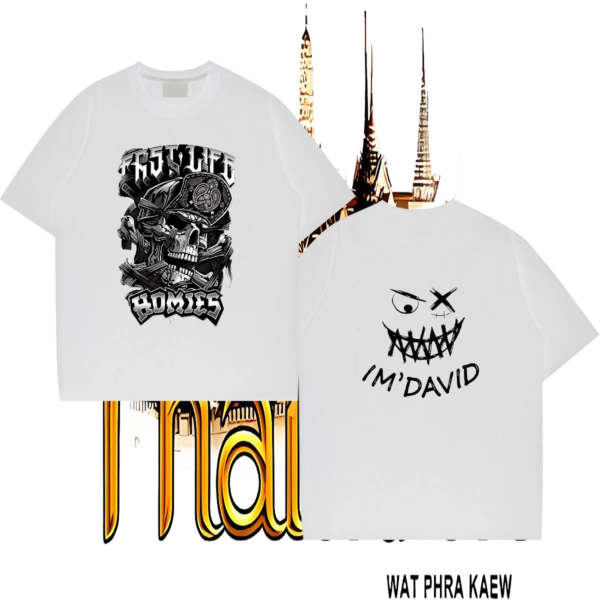 Custom T Shirt For Man Cartoon Print Couples T Shirts Street wear Hip Hop Breathable Short Sleeve High Quality Tops Shirt