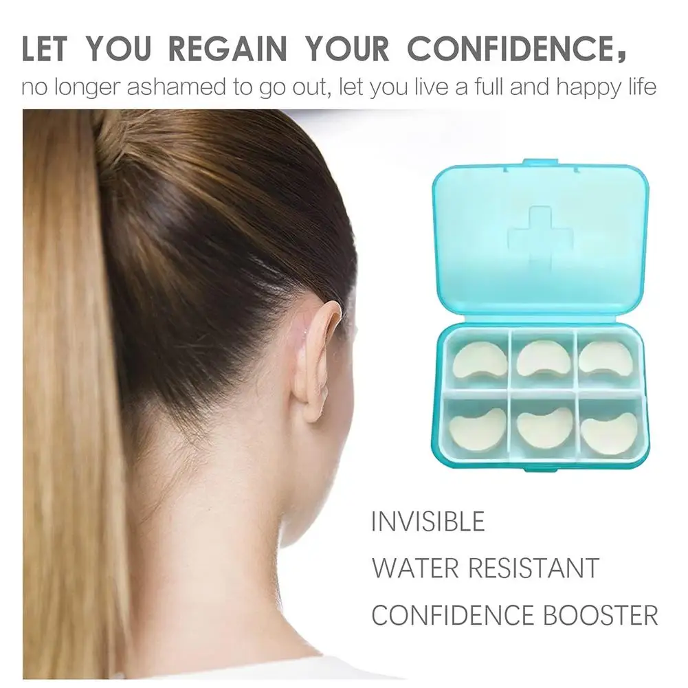 6pcs/box Ear Patch Corrector Veneer Waterproof Transparent Invisible Elf Ear Plasters Stereotyped V Face Sticker