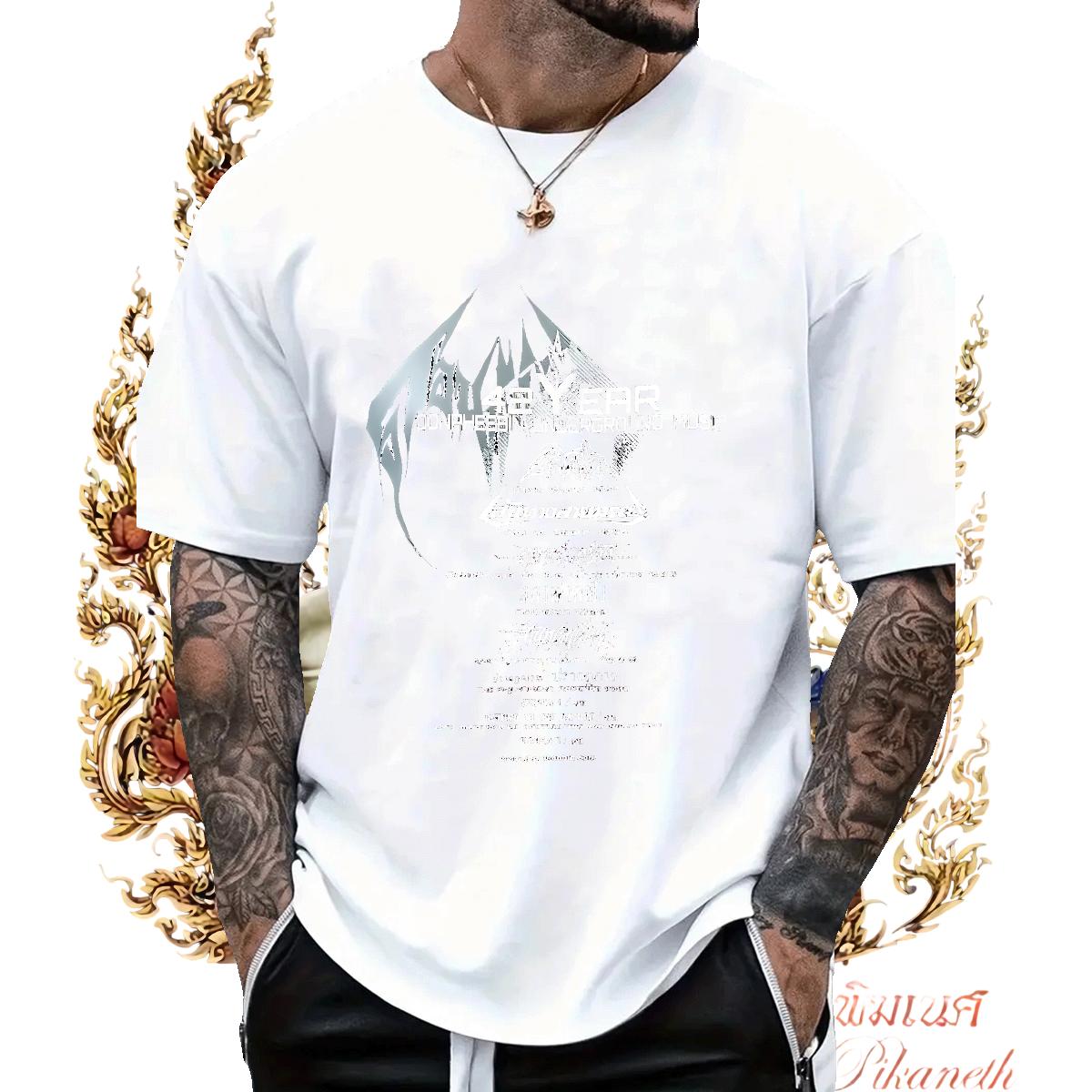 New T Shirt For Man Floral Print Men Tees Beach Crew Neck Cotton 5A Clothings