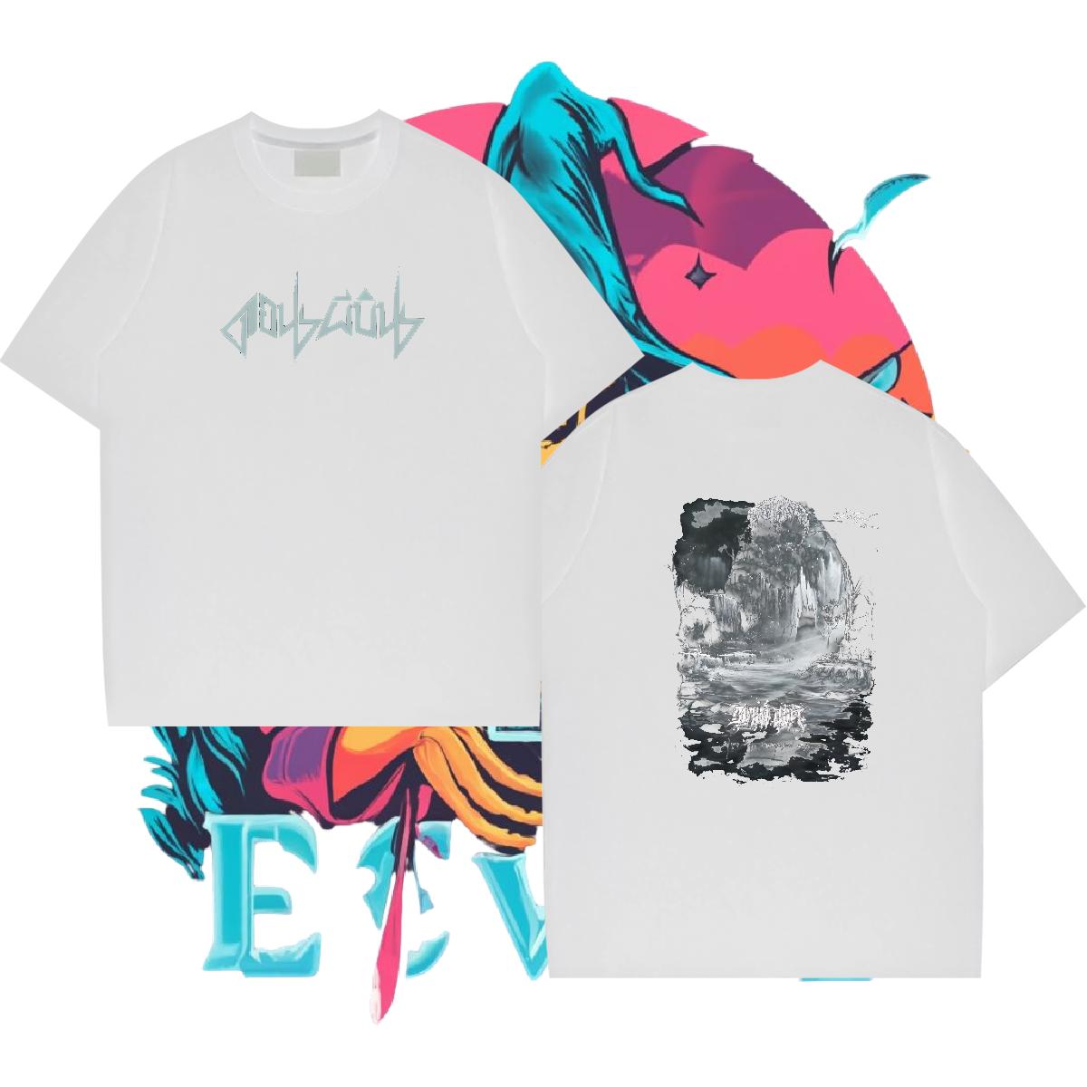 Customized Men T Shirts Custom Printed Men Tops Tees Casual Breathable Short Sleeve Loose Wear