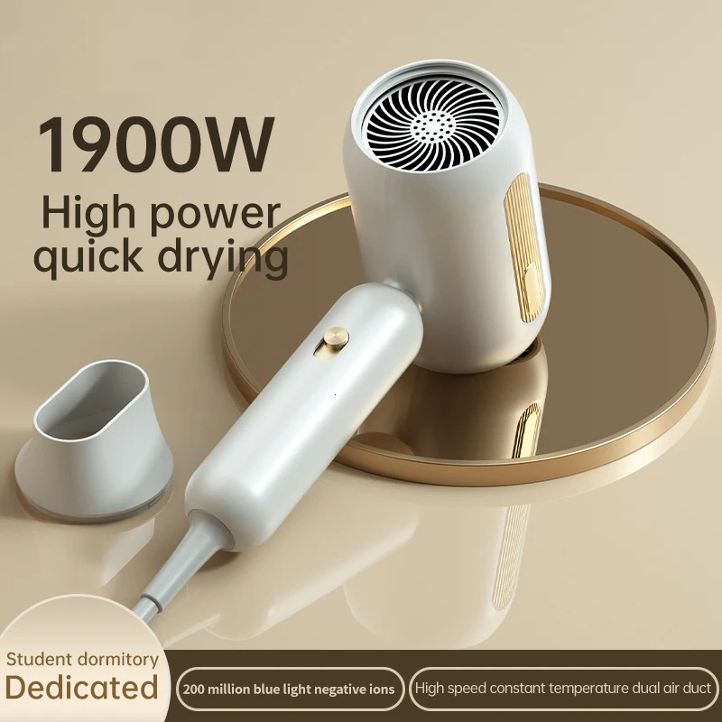 Dual blue light negative ion hair dryer fast drying hair care overheating protection suitable for home and travel 240530