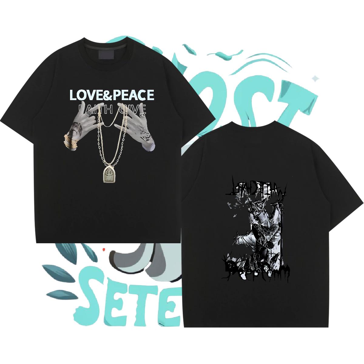 Wholesale T-Shirts Custom Print Plus Size Couples T Shirts Spring Summer Short sleeve Cotton Soft Brand Tops Tees