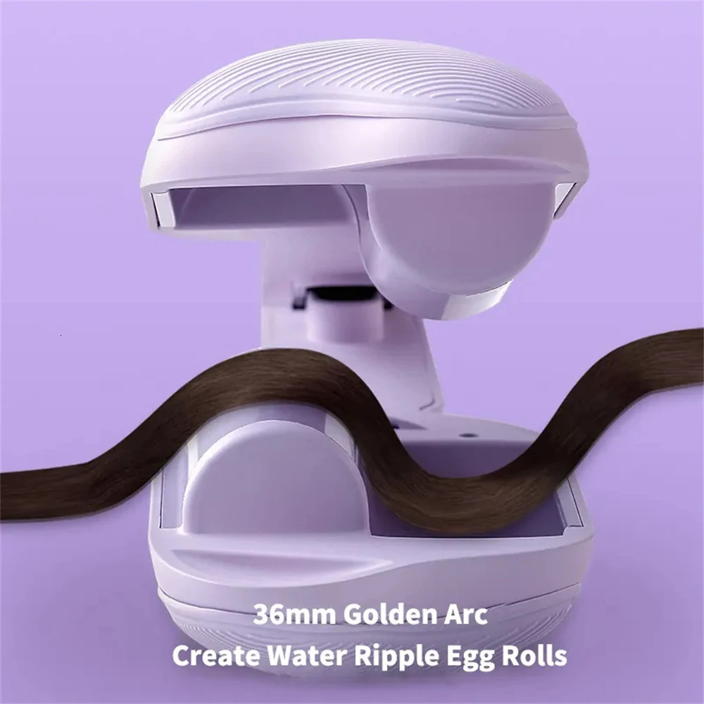 36mm Wavy Hair Curlers Curling Iron Wave Volumizing Hair Lasting Styling Tools Egg Roll Head Waver Styler Wand 240530