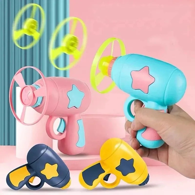 Funny Cat Toy Interactive Launch Pet Training Toy For Kitten Mini Flying Disc Shooting Gun Chasing Games Cat Toys Pet Supplies