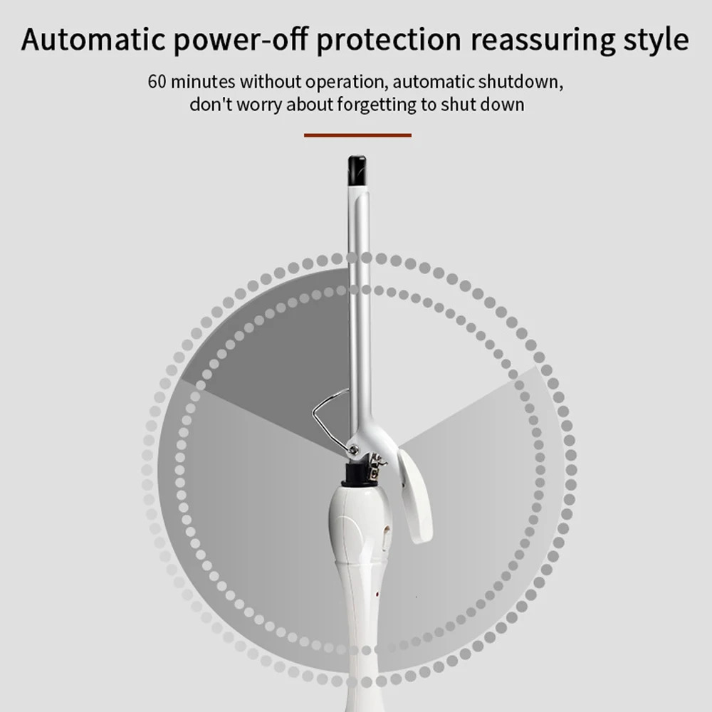 Hair Curler 9mm / 13mm / 16mm Small Curling Iron Wand Ceramic Tourmaline Small Curly Styling Tools 240530