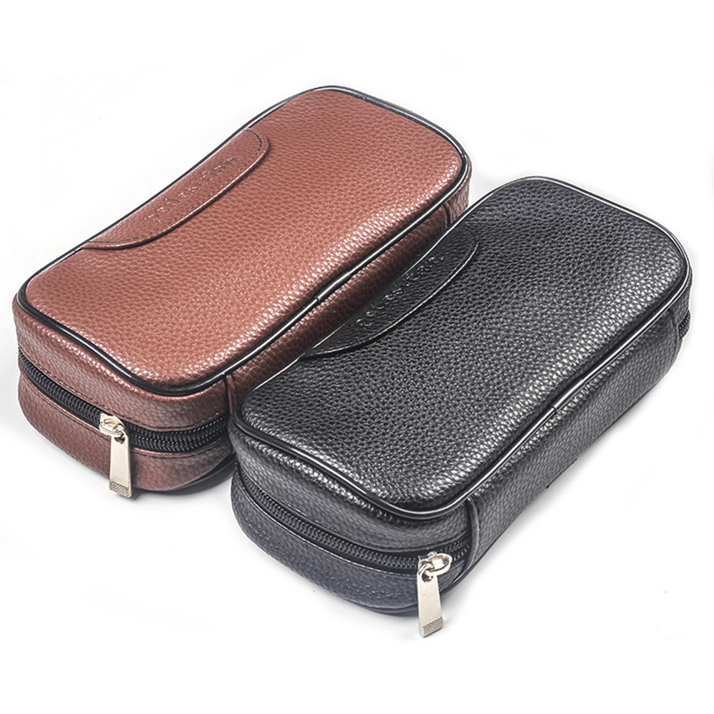 Portable Smoking Pipe Bag Soft PU Leather Tobacco Pipe Storage Bag for Travel Smoking Tools Accessories Pouch