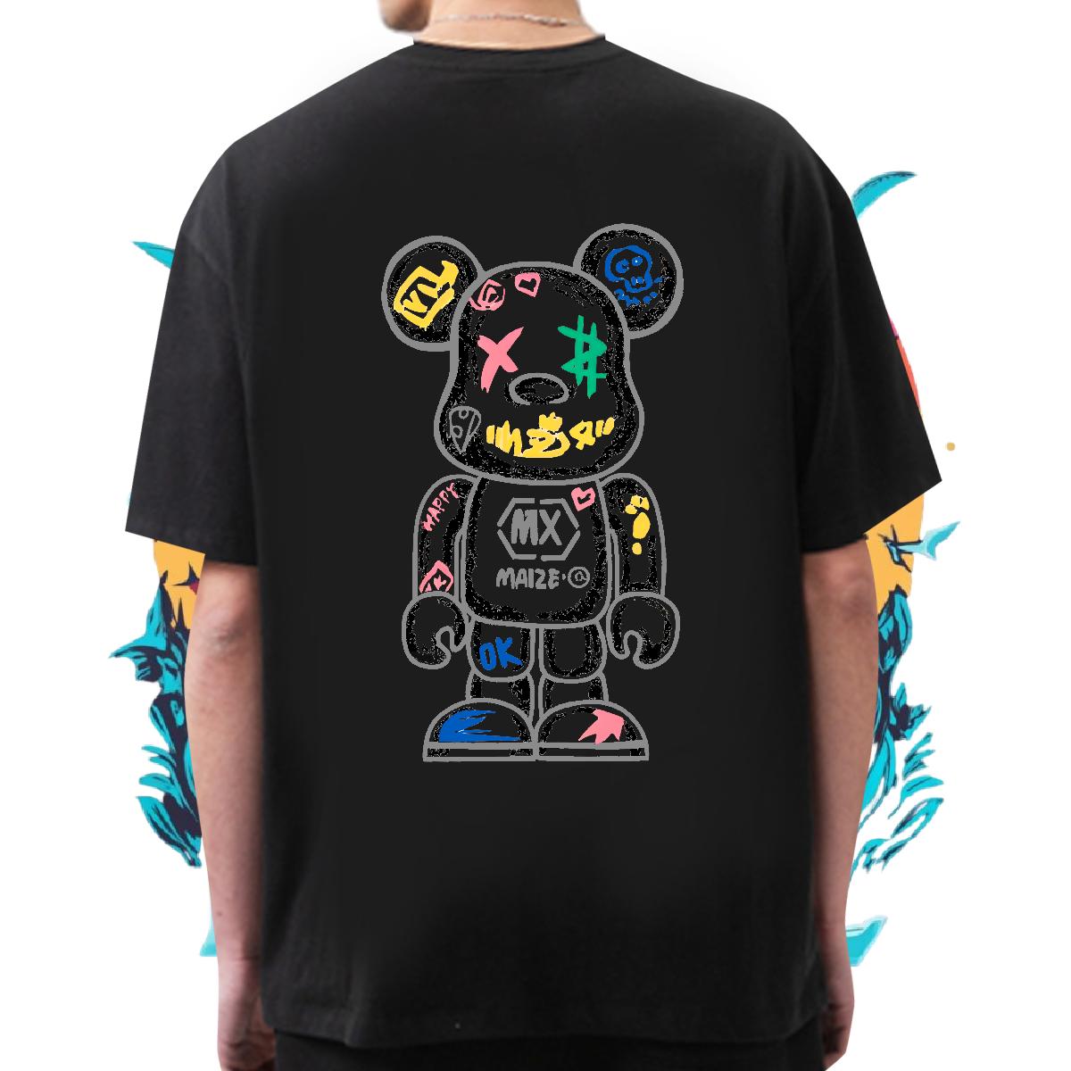 DIY Customized T-Shirts for Men Cartoon Printing S-3XL Tshirts Outdoor 180g Cotton Wholesale Tshirts