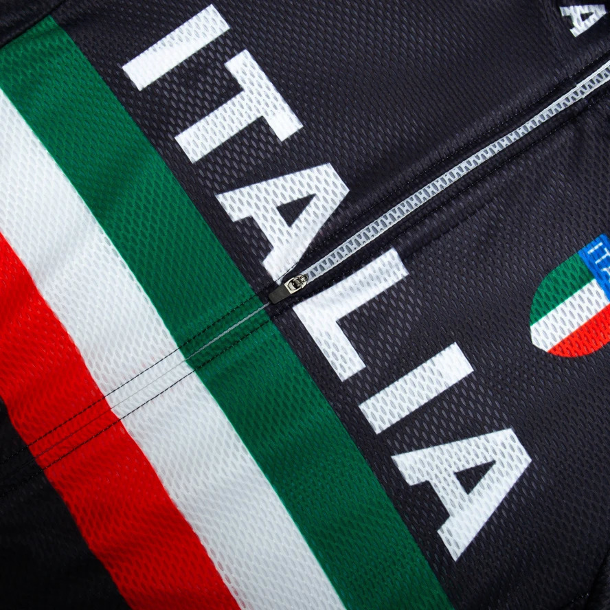 BLACK Cycling Jersey ITALIA Team Bike Jersey Maillot Shorts Set Men Women Ropa Ciclismo Quick Dry Riding Tshirt Clothing 240527