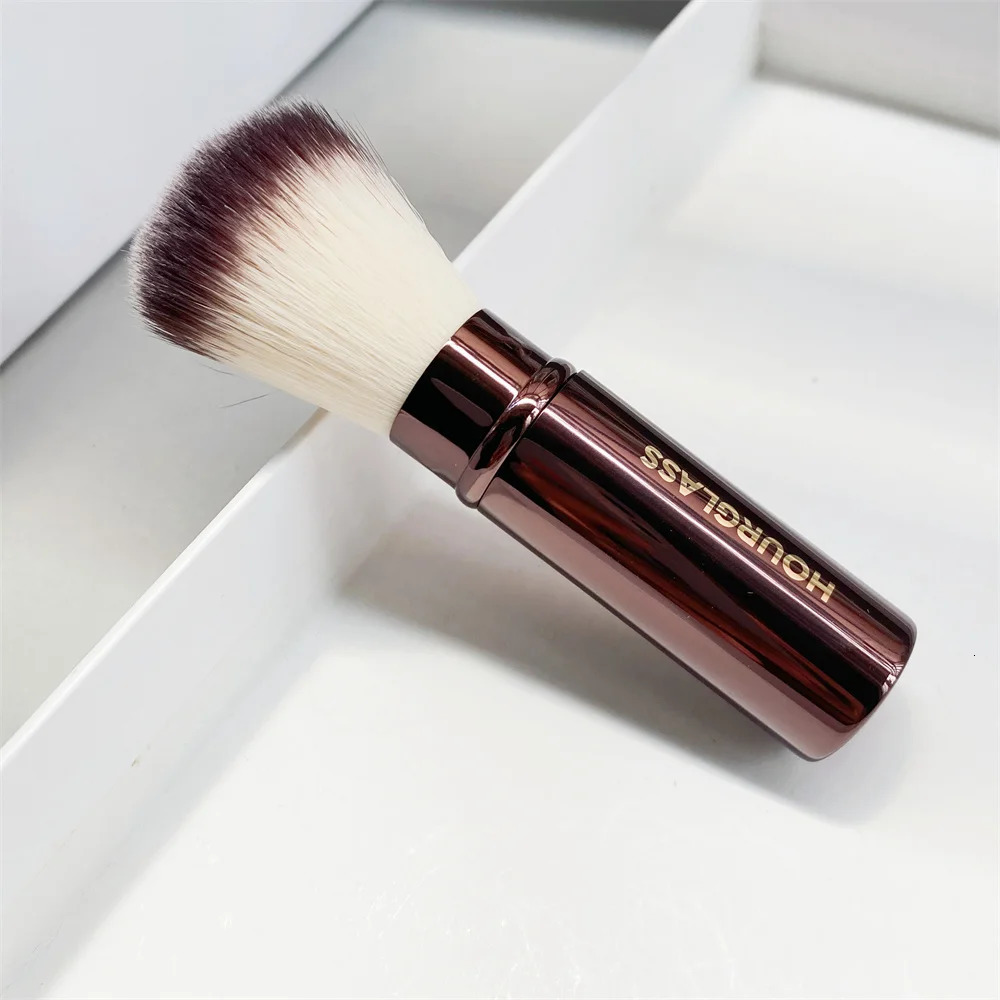 Hourglass Retractable Foundation Makeup Brush - Soft Travel Sized Foundation Powder Blush Beauty Cosmetics Brush Tools 240530