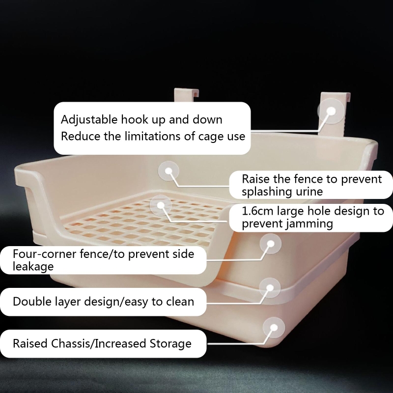 Extra Large Rabbit Litter Box Trainer Rabbit Toilet Small Animal Potty Bunny Litter Pan Box for Adult Guinea Pig Rats Chinchilla