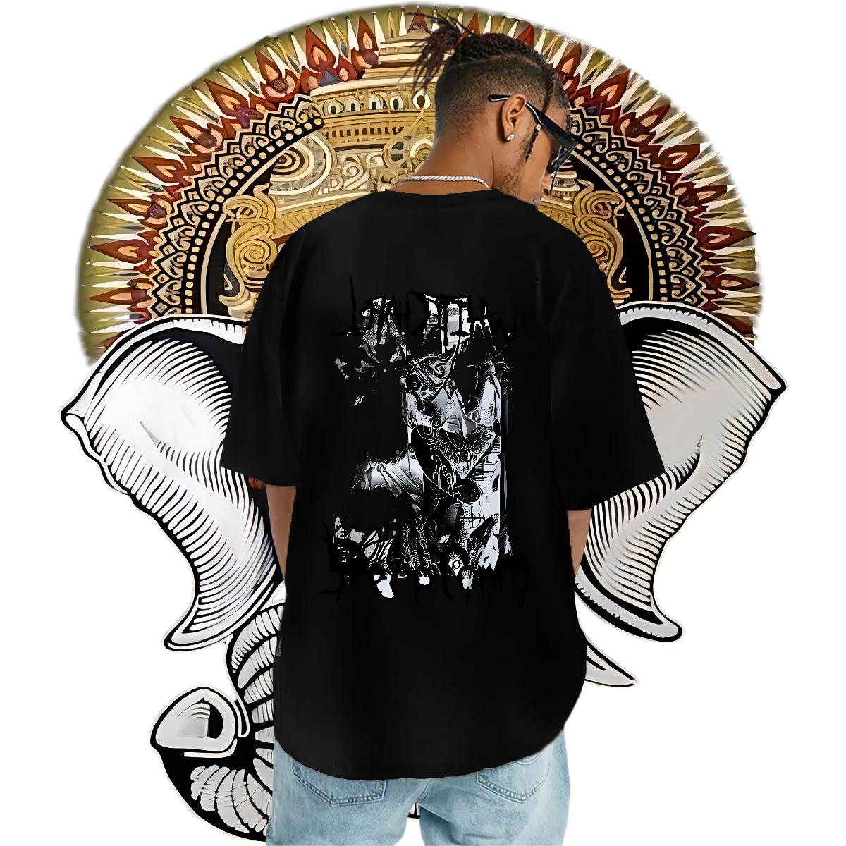 Fashion T Shirts Men Graphic Men Tshirts Daily Wear Round Neck Short Sleeve 5A Wear