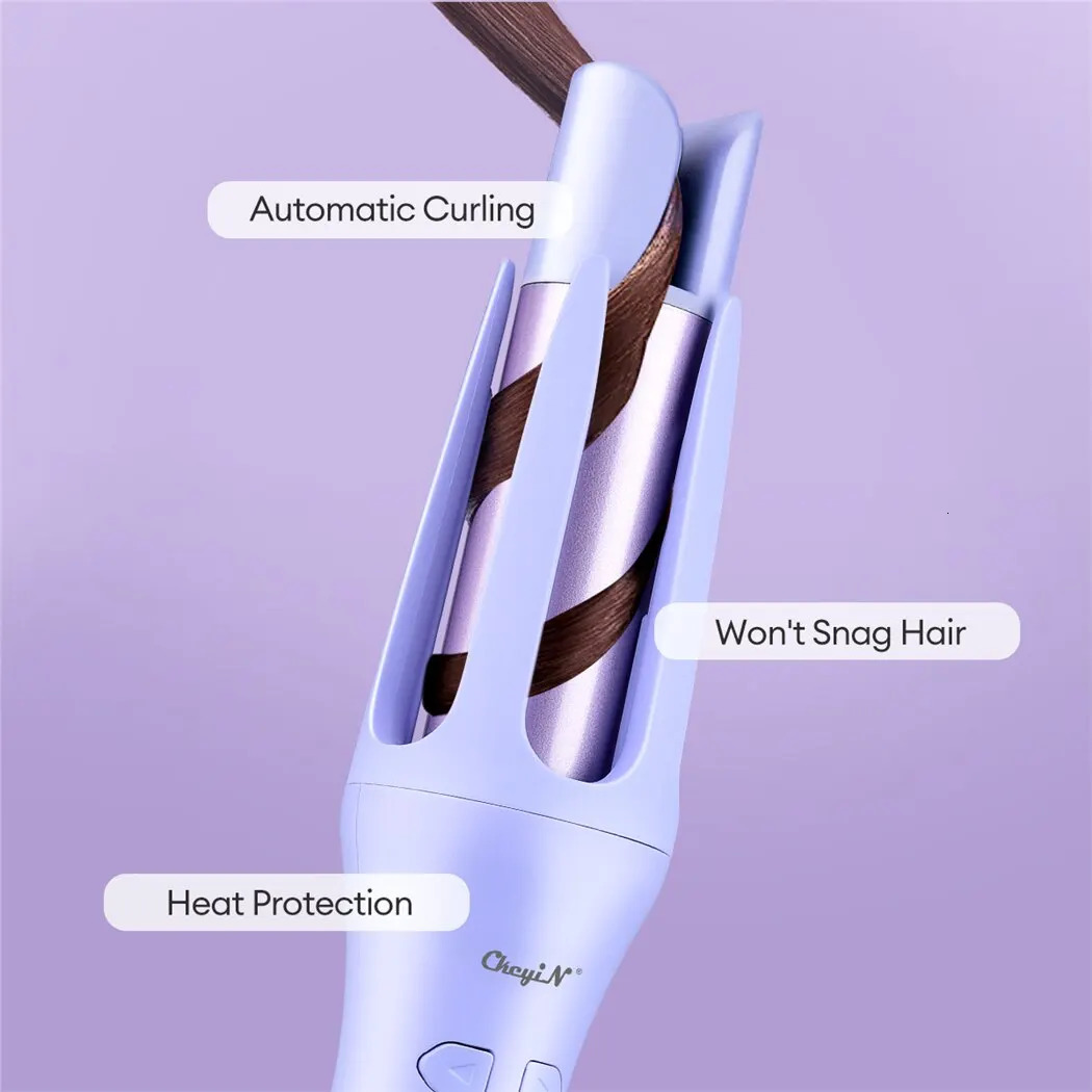 CkeyiN Automatic Hair Curler 32MM Auto Rotating Ceramic Hair Roller Professional Curling Iron Curling Wand Hair Waver 240530
