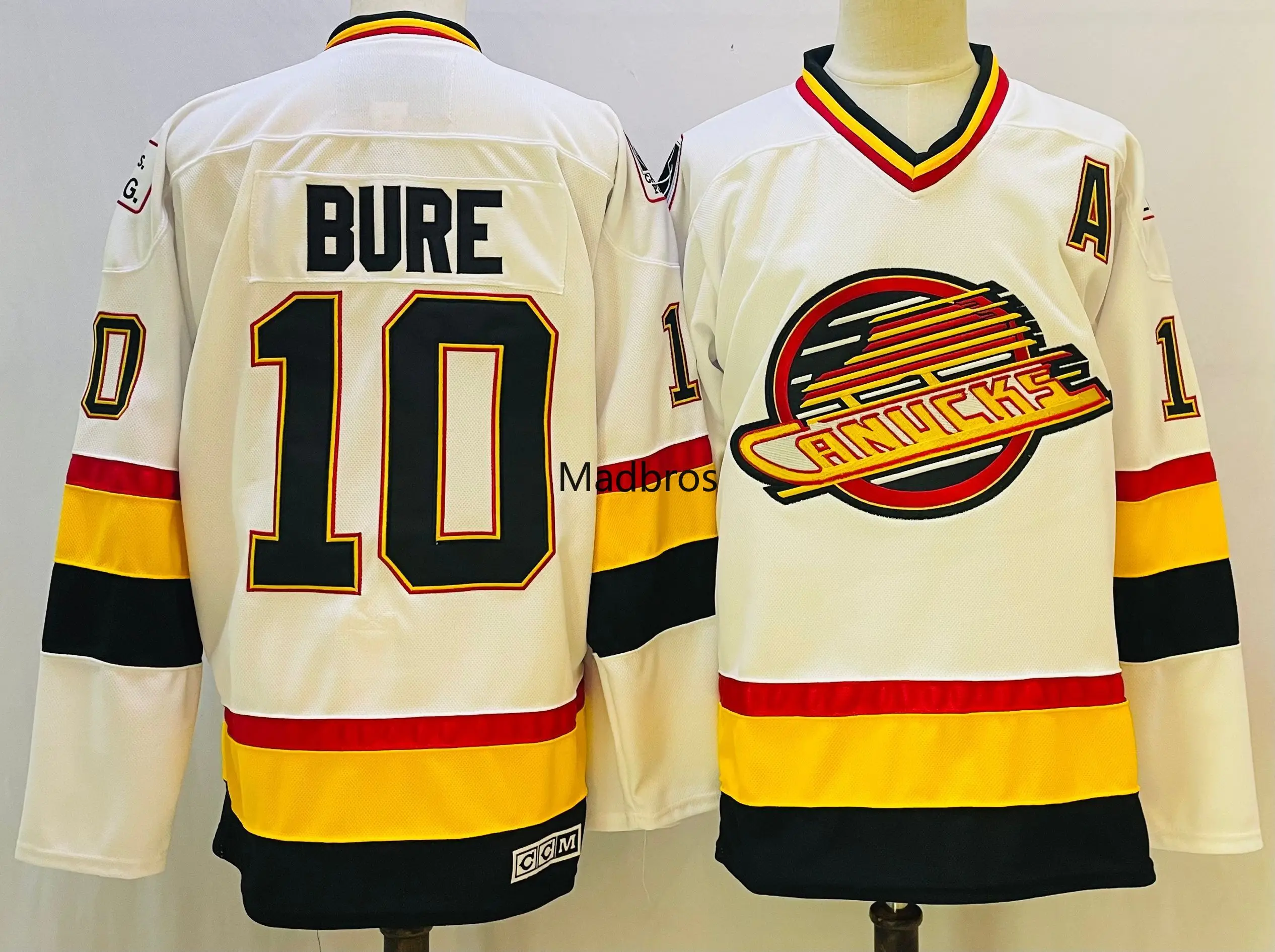 Pavel Bure Jersey 10 Vancouver Ice Hockey Jersey 16 Trevor Linden Jersey Retro Sweater Stitched Letters Numbers Us Size S-3XL