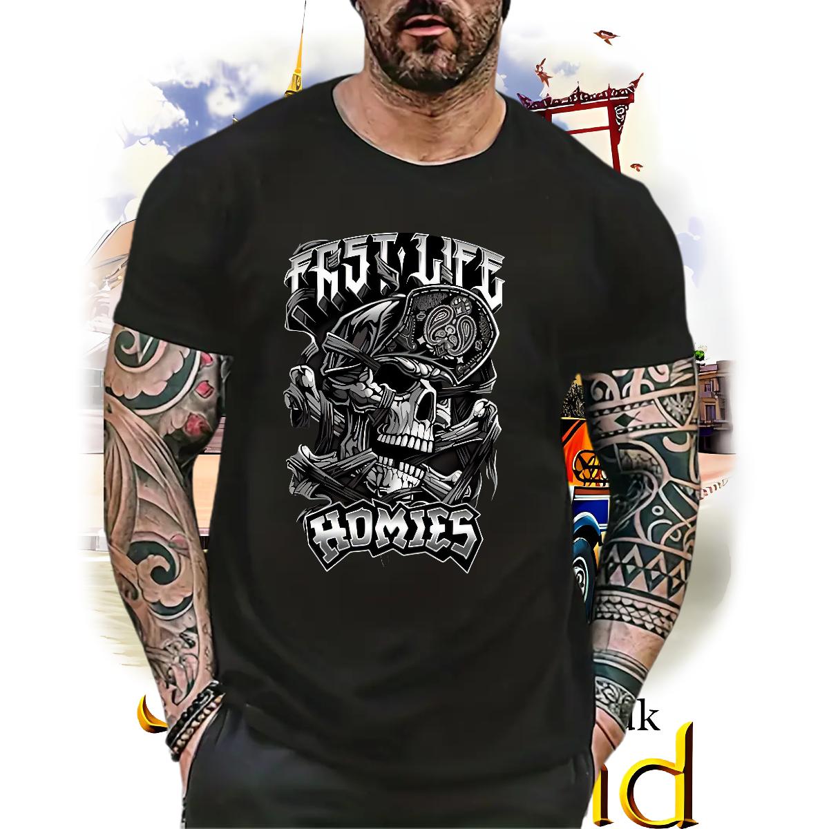 2024 New T-Shirts for Men Custom Print Oversized Tshirts Home Outdoor Cotton Breathable Soft Cool Design Tops Tees