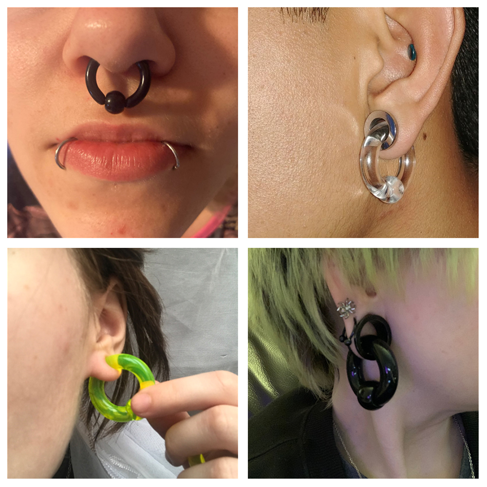 1 Pcs Acrylic BCR Giant Captive Bead Ring Big Large Size Ear Plug Expander Gauge Male Nose Septum Piercing Body Jewelry