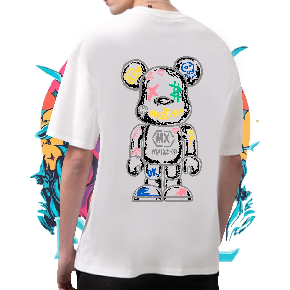DIY Customized T-Shirts for Men Cartoon Printing S-3XL Tshirts Outdoor 180g Cotton Wholesale Tshirts