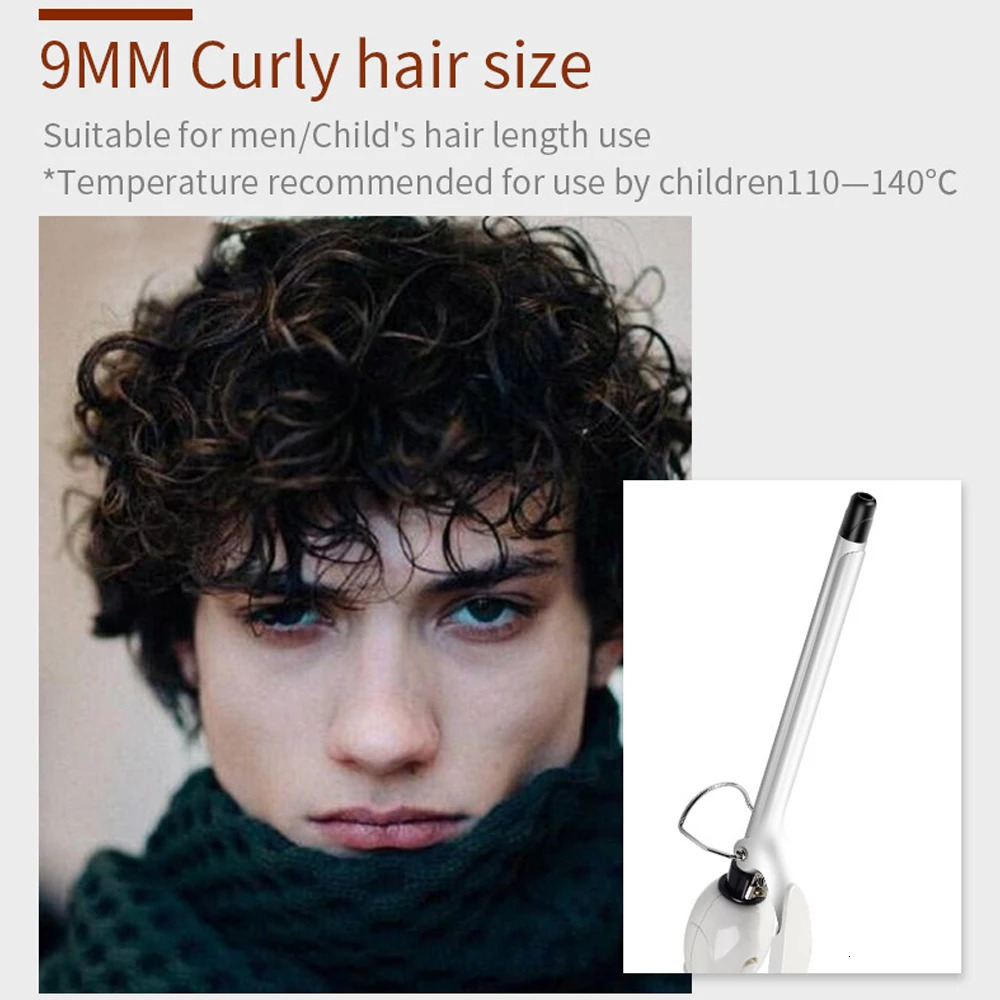 Hair Curler 9mm / 13mm / 16mm Small Curling Iron Wand Ceramic Tourmaline Small Curly Styling Tools 240530