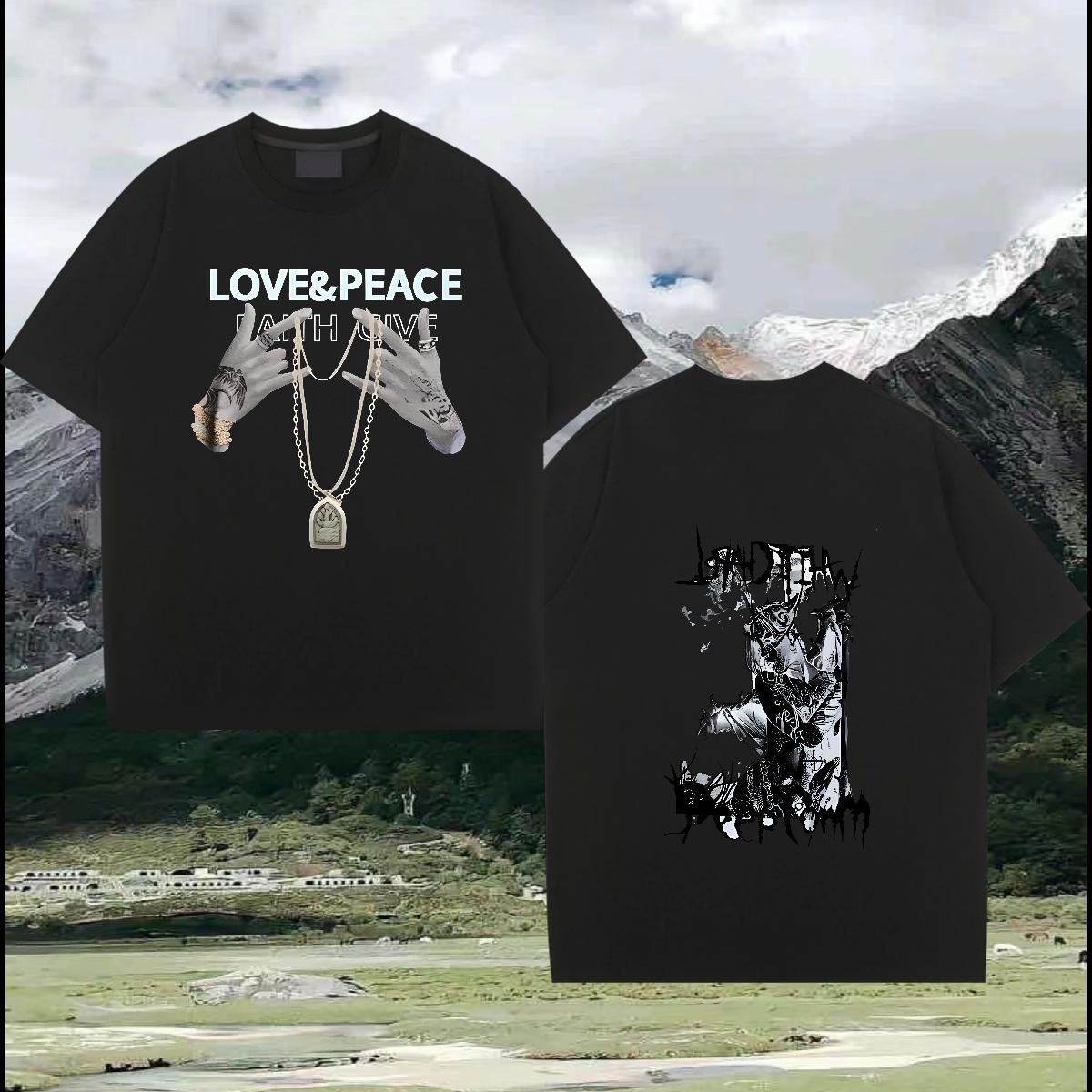 Designer Fashion Man T Shirts DIY Printed Men Tops Tees Street Breathable Short Sleeve Unisex Tees Shirts