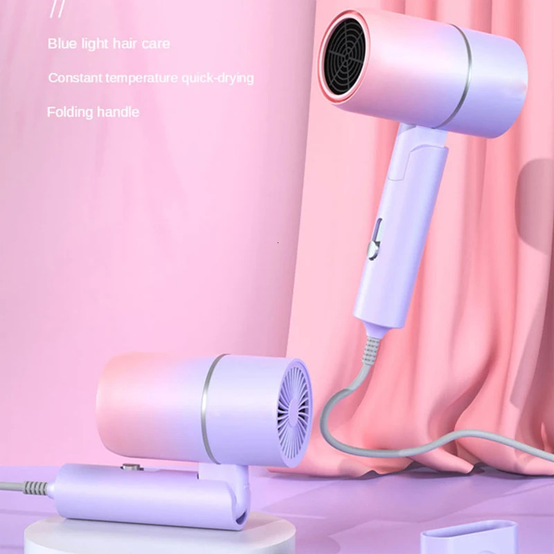Air Negative Ion Hair Blower Dryer Mini Travel Portable Handle Adjustable Electric Hair Dryer Secadores De Cabelo Style Tool 240530