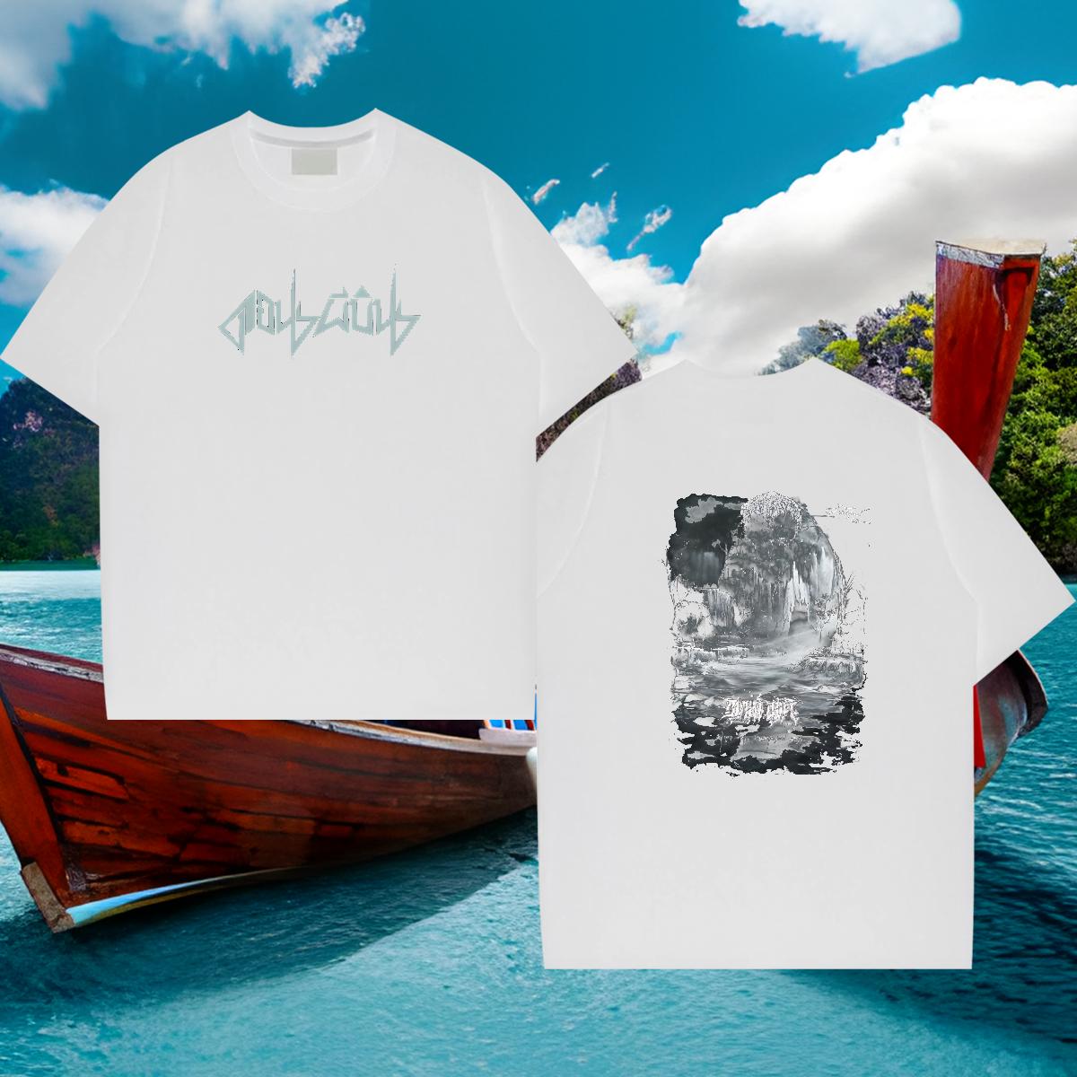 Fashion Designer T-Shirts DIY Printed Men Clothes T-Shirt Hip Hop Street Cotton O Neck Short Sleeves Cool Design Wear