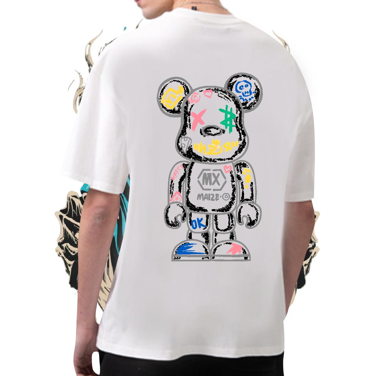 Designer Fashion T Shirts Men Custom Cartoon Tshirts Street Casual Breathable Short Sleeve Soft Clothings