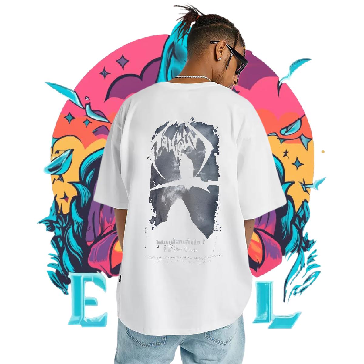 2024 T-Shirts Asian Size Tshirts Daily Outfit 180g Cotton Loose Fit Tee Shirt