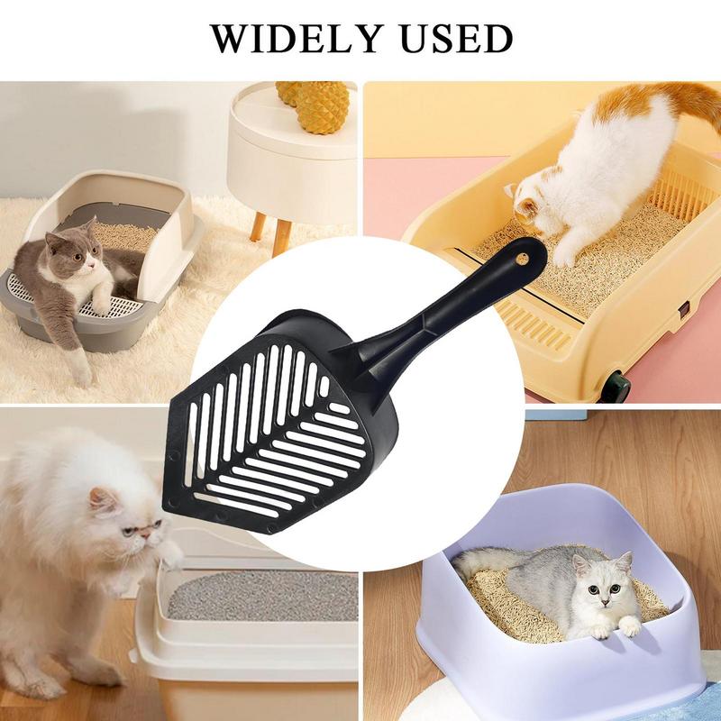 Cat Litter Box Scooper Poop Shovel Litter Scooper With Non-Slip Handle Heavy Duty Cat Poop Tool And Little Sifter Scoop For