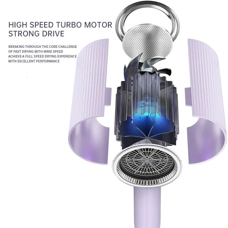 Hair Dryer 2400w High Speed Hair Dryer el Home And Cold Air Barber Shop Blue Light Does Not Hurt Hair Blower 3 Levels 240530