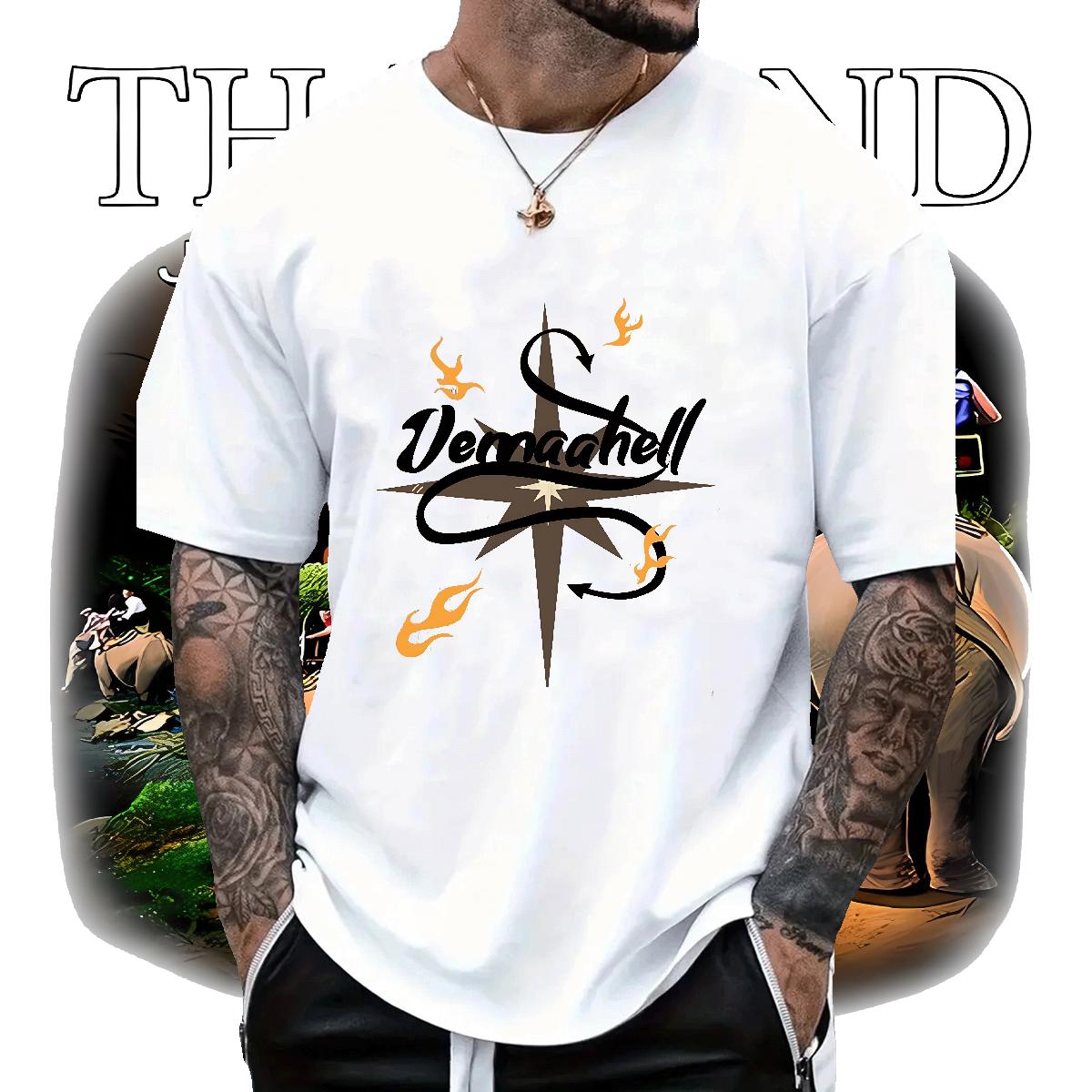 New T-Shirts DIY Printed Men Clothes T-Shirt Sport Cotton Breathable Soft Popular Tops Shirt